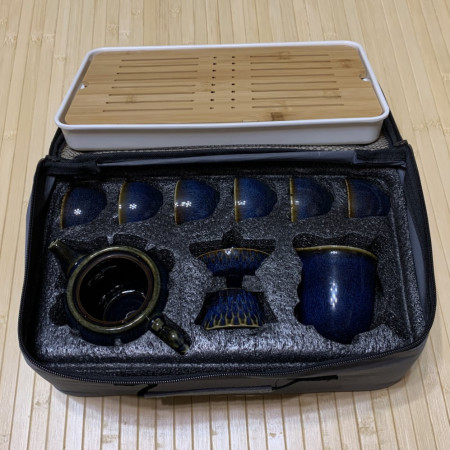 Дорожный чайный набор с чабанью для чайной церемонии на 6 человек